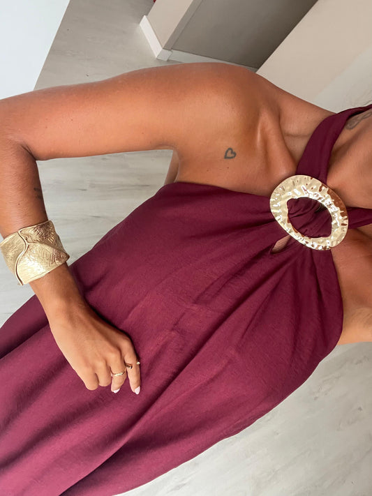 Vestido Mango - bordeux