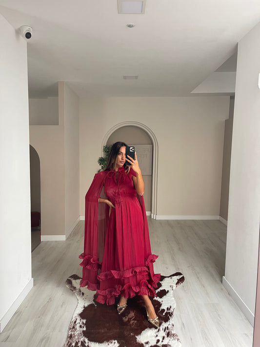 Vestido Frida - bordeux