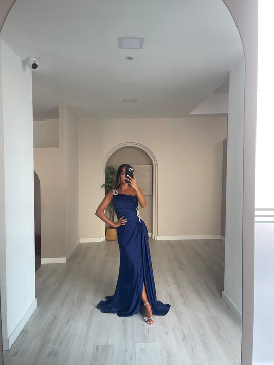 Vestido Seul - azul marinho