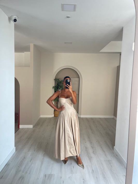 Vestido Tavira - bege