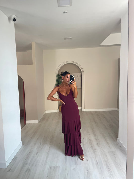 Vestido Sevilha - bordeux