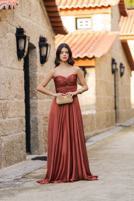 Vestido Getafe - Tijolo