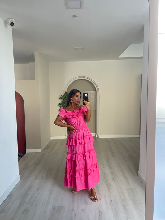 Vestido tsunami - rosa