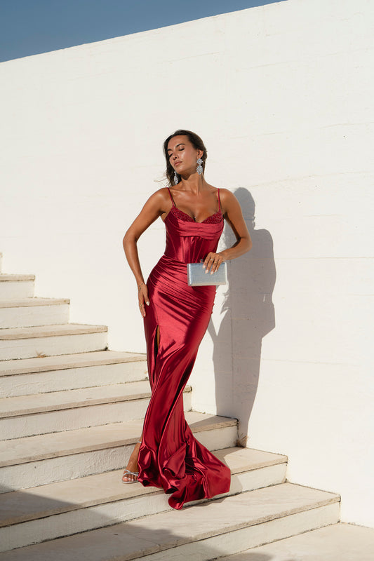 Vestido Cannes - bordeux