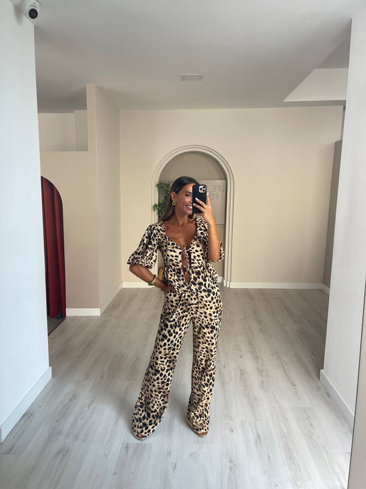 Calça Fluida Leopardo