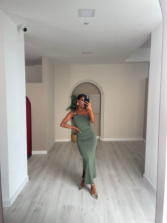 Vestido Camila - verde seco