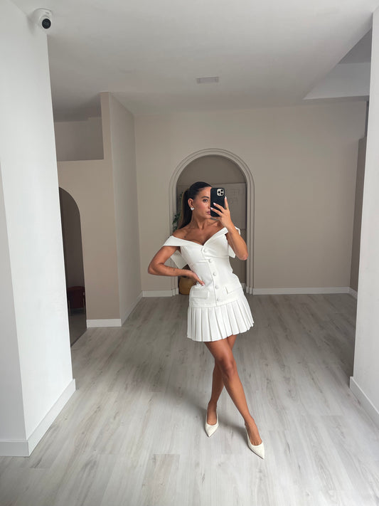 Vestido colegial - branco