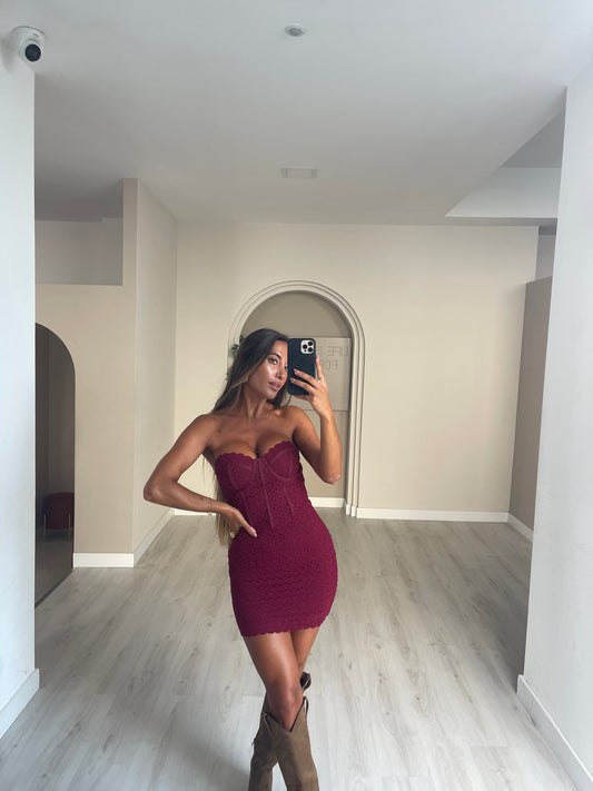Vestido Liverpool - bordeux