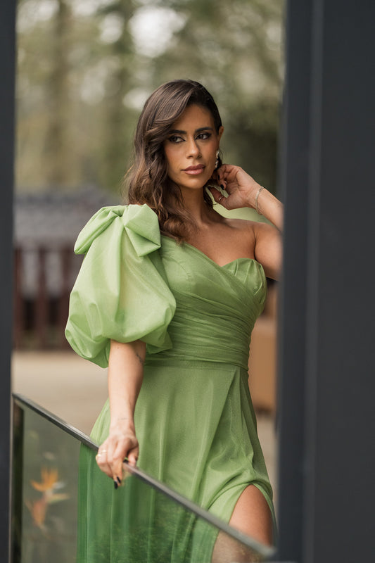 Vestido Laço - Verde Alface
