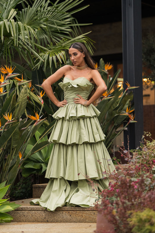 Vestido Bilbau - Verde Seco