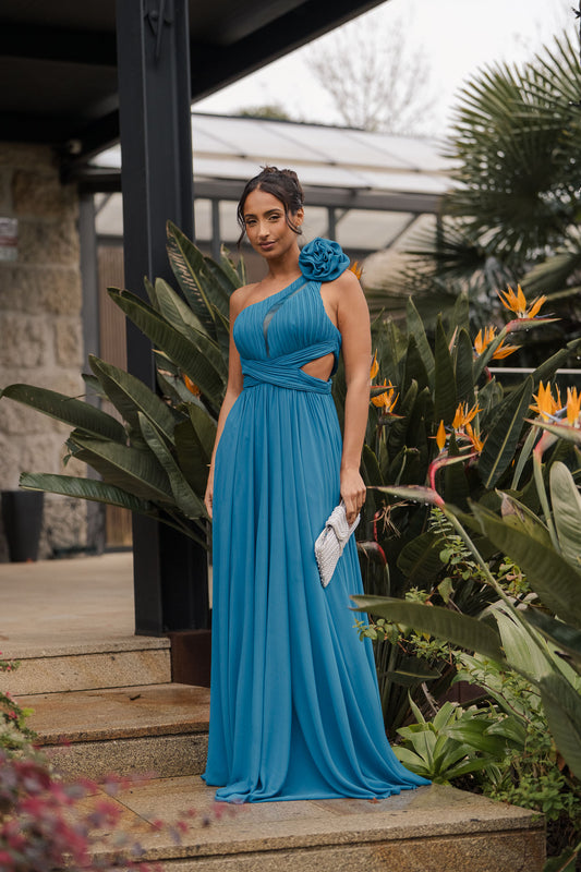 Vestido Siena - Azul Petróleo