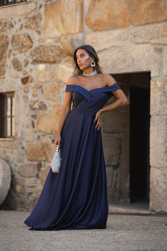 Vestido Múrcia - azul marinho