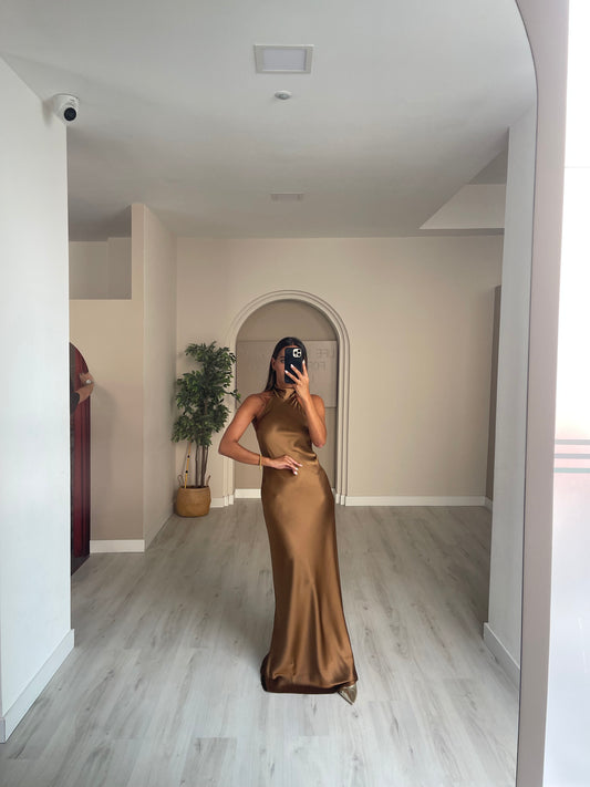Vestido Israel - castanho