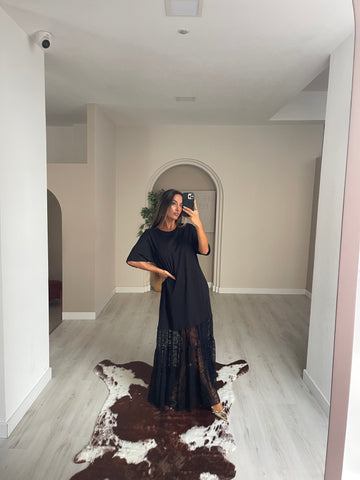 Vestido oversize Lumina - preto