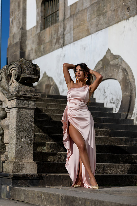 Vestido Jakarta - rosa bebé