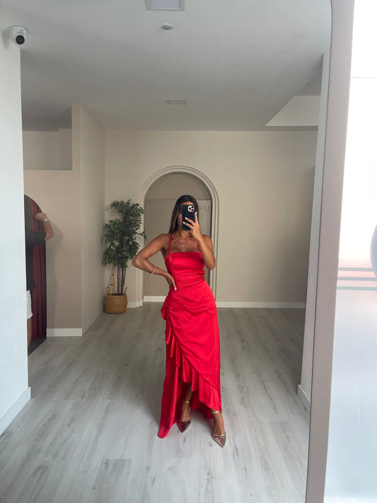 Vestido Lisa - vermelho