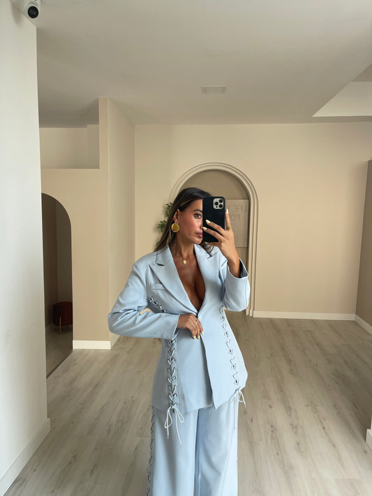 Blazer c/ atilhos - Azul Bebé