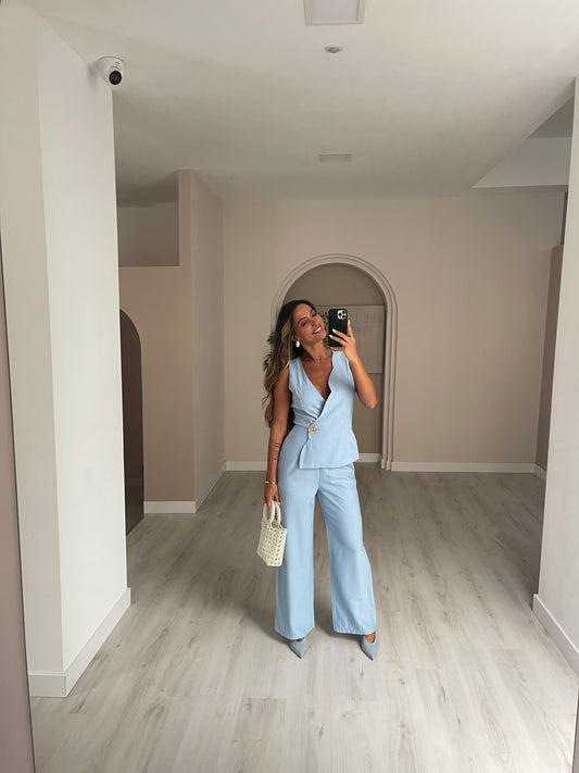 Jumpsuit Maitê - Azul Bebé