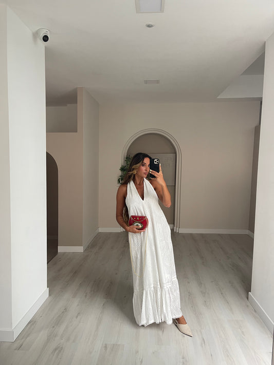 Vestido Bordado Inglês Lumina - Branco