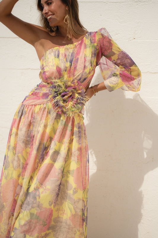 Vestido Havana - tons amarelo