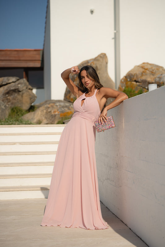 Vestido Benedita - Rosa bebé