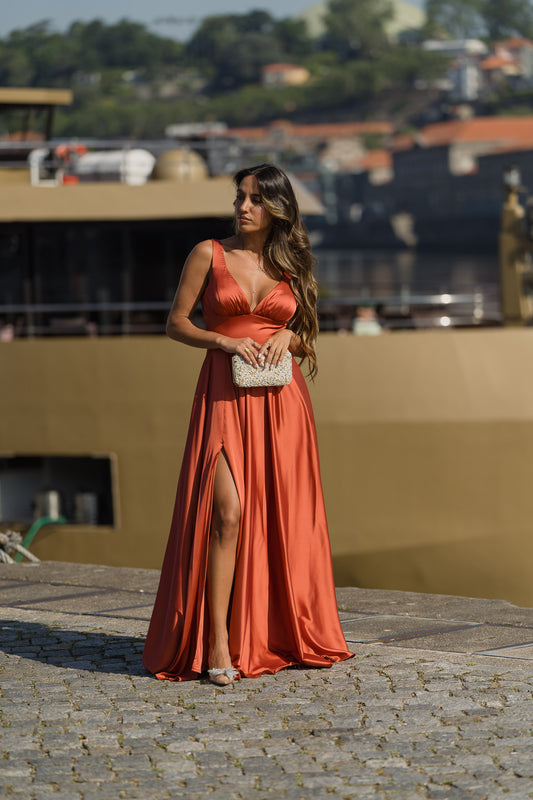 Vestido Veneza - Tijolo