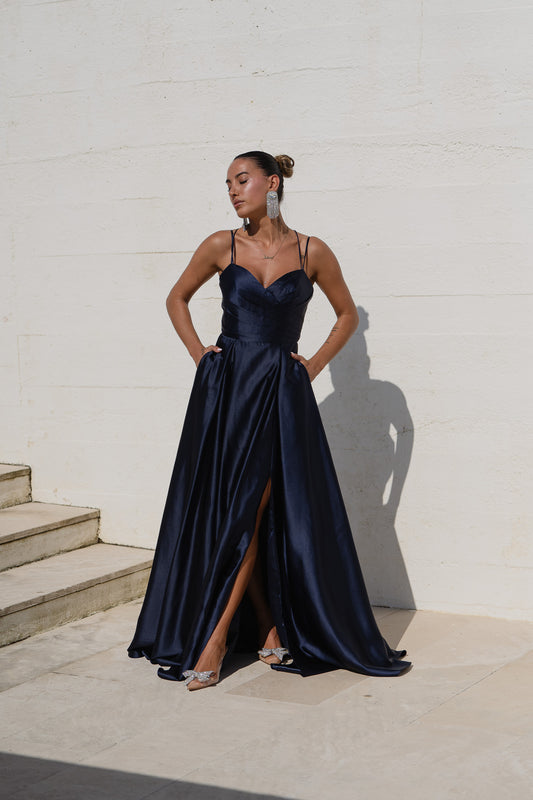 Vestido Copenhaga - azul marinho