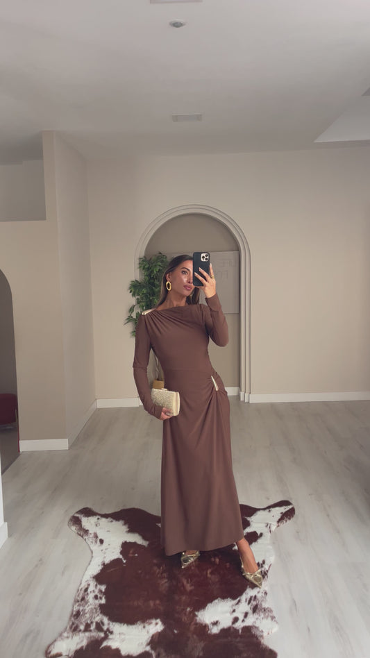 Vestido Matilde - castanho