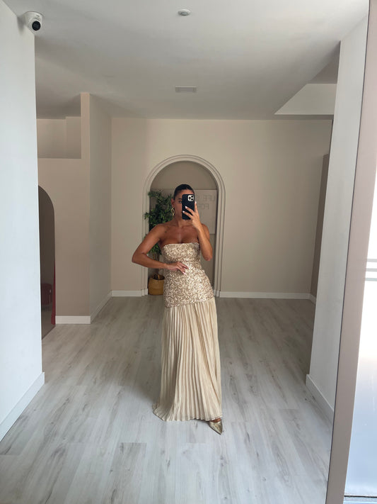 Vestido Violeta - dourado