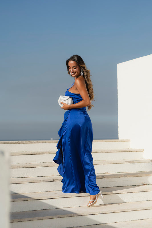 Vestido Lisa - azulão