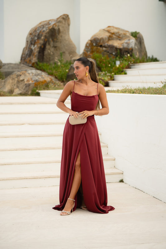 Vestido Serra - bordeux