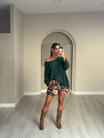 Camisola oversize Olivia - Verde