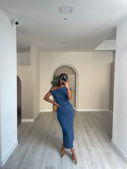 Vestido Carrie - Azul Ganga
