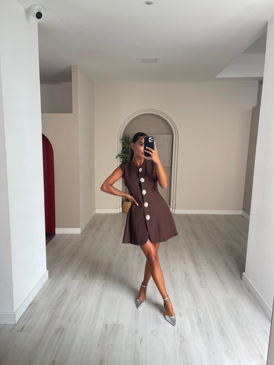 Vestido Talita - castanho