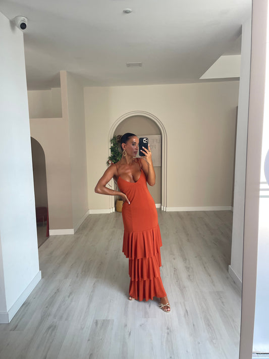 Vestido Sevilha - tijolo