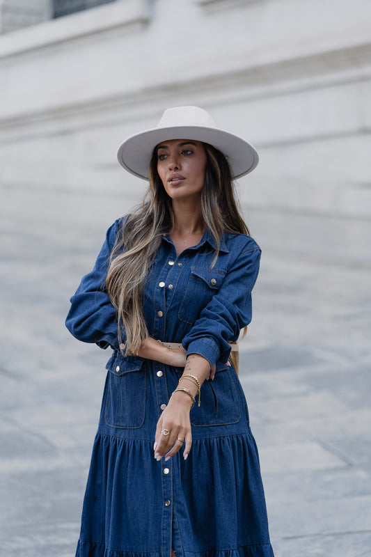 Vestido/Camiseiro em ganga