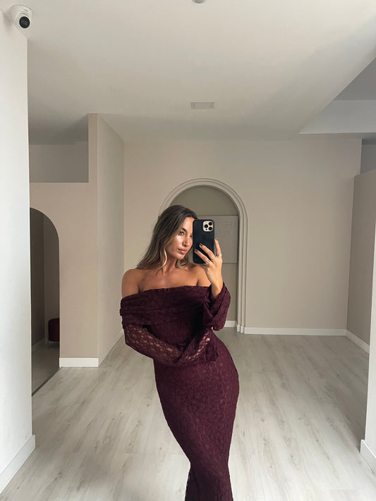 Vestido Bianca - bordeux