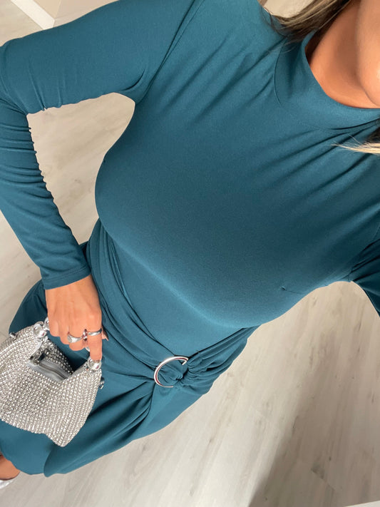 Vestido Sara - petróleo