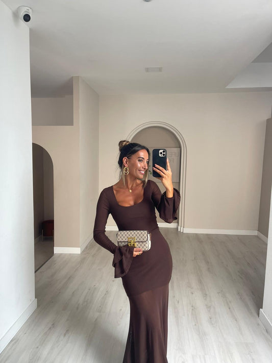 Vestido Buda - castanho