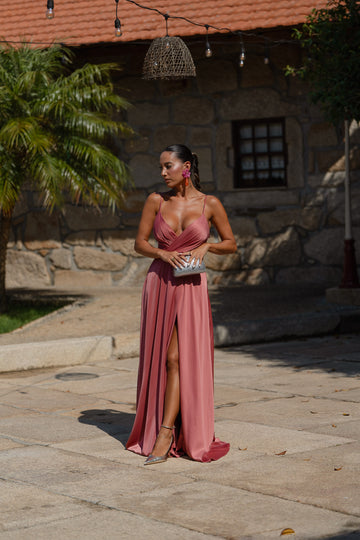 Vestido Banguecoque - salmão