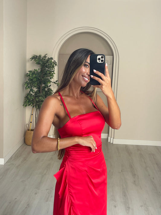 Vestido Lisa - vermelho