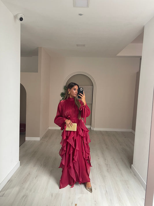 Vestido Alverca - bordeux