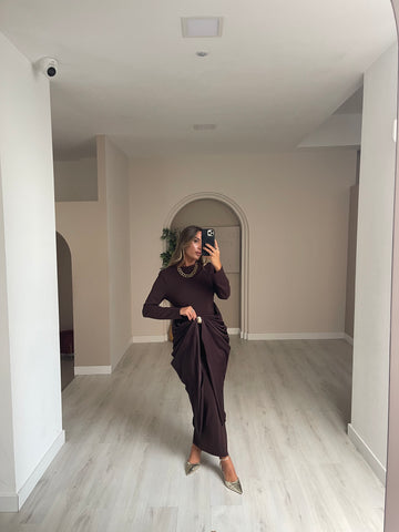 Vestido Astúrias - castanho