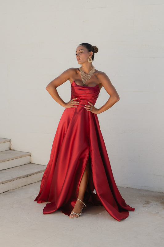 Vestido Verona - bordeux