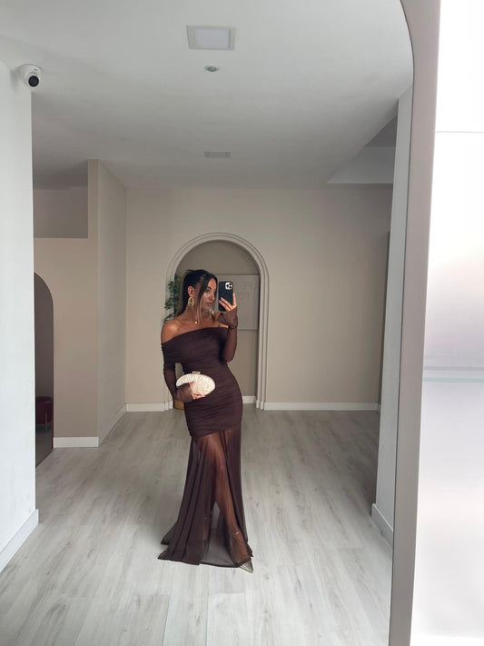 Vestido Marie - castanho