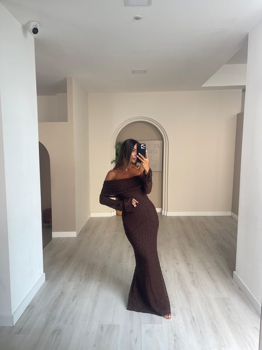 Vestido Celine - castanho - reposição dia 10/10