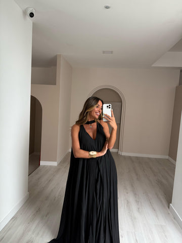 Vestido tipo Seda Lumina - Preto