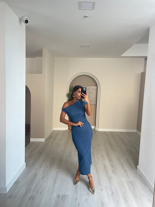 Vestido Carrie - Azul Ganga