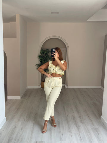 Top c/folhos - amarelo