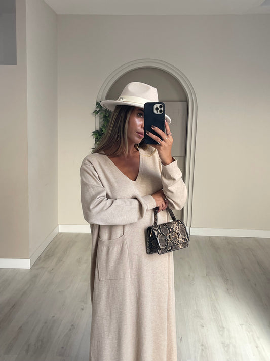 Vestido Carmen - camel